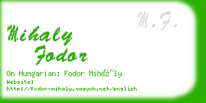 mihaly fodor business card